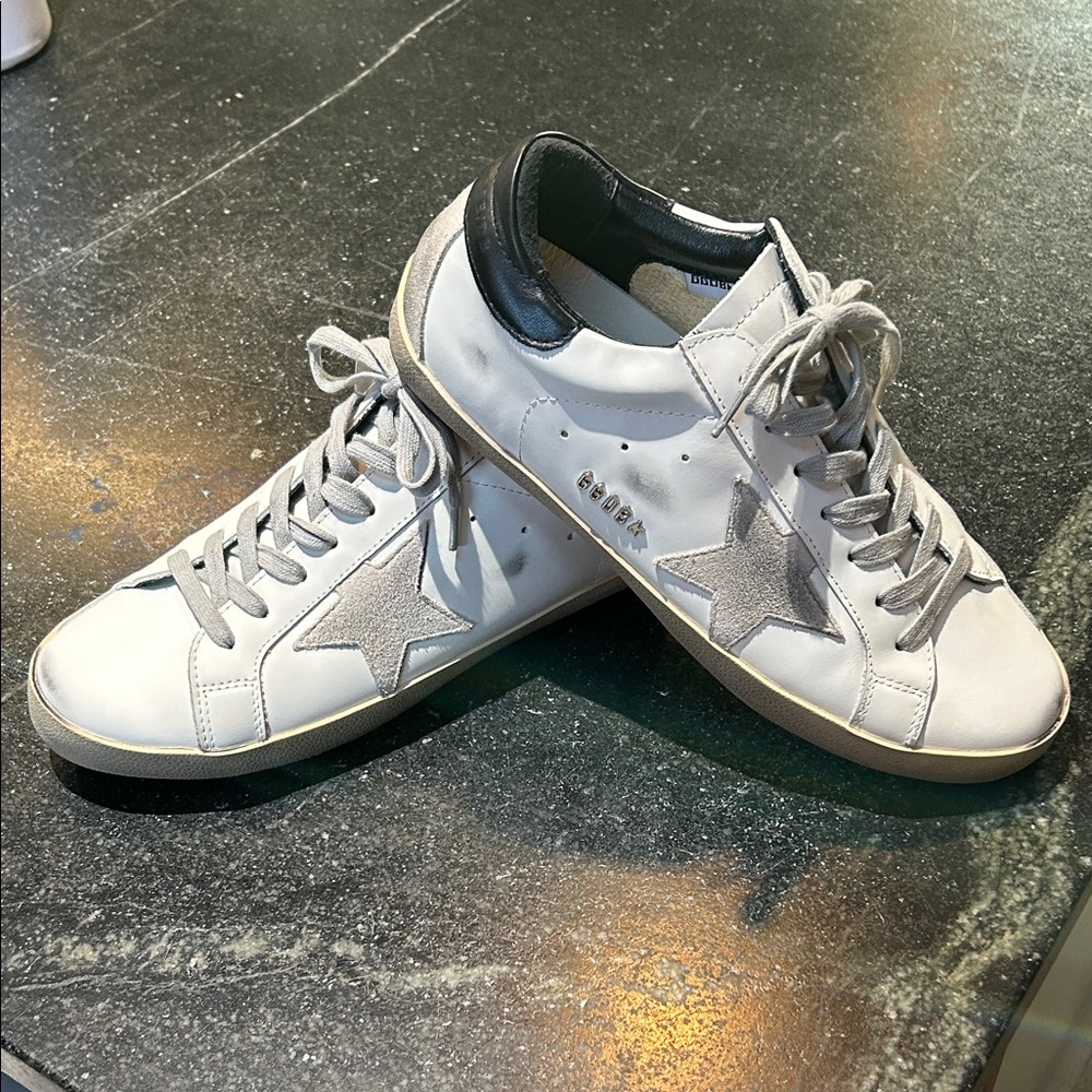 Golden Goose White and Gray Women’s Sneakers
